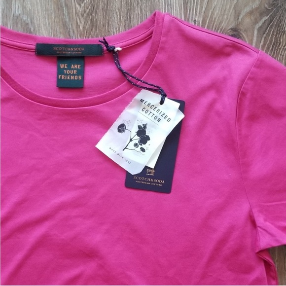 NWT Scotch and Soda Mercerized Cotton Long Fit Tee - Picture 2 of 3